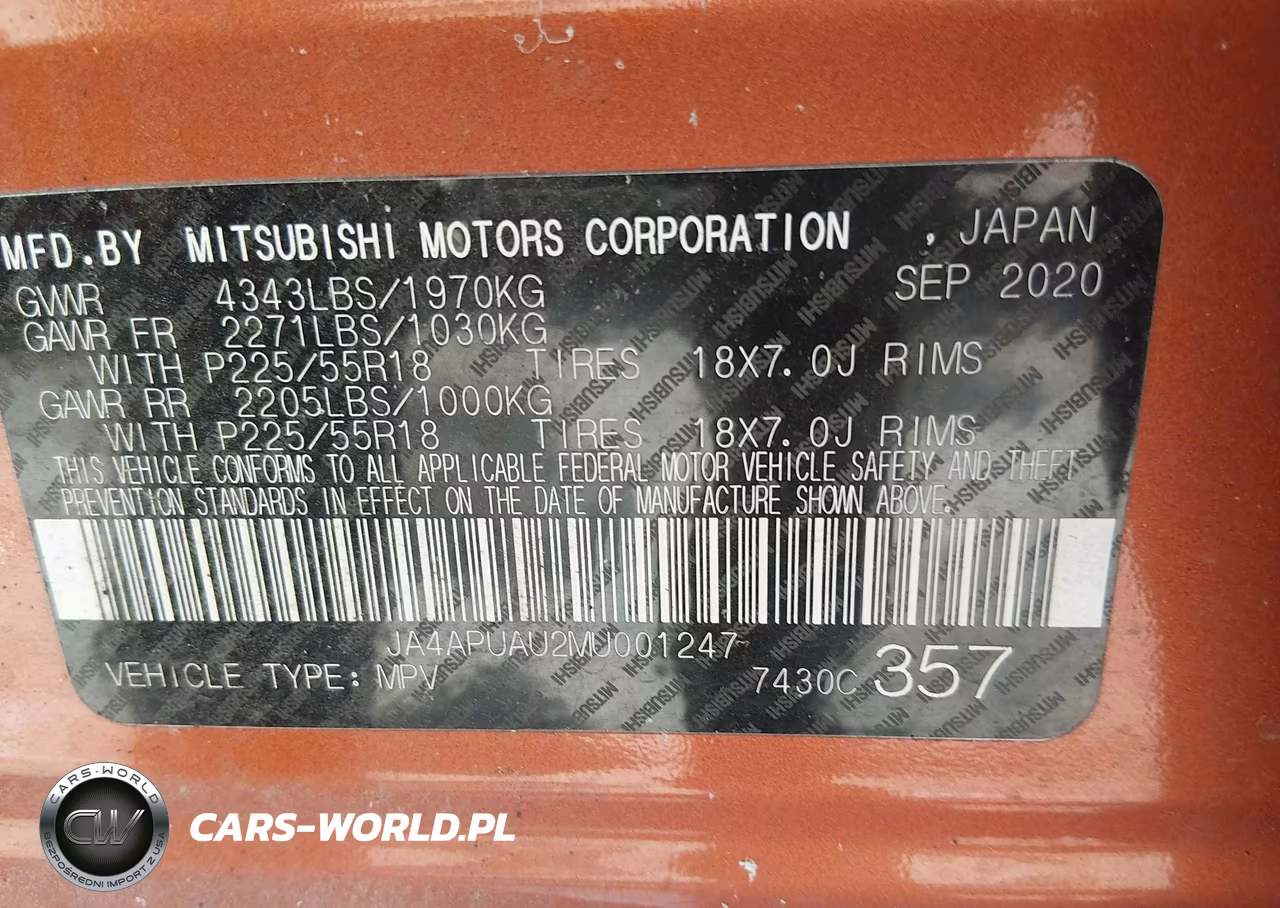 2021 Mitsubishi Outlander Sport 2.0 Es 2Wd VIN:JA4APUAU2MU001247 - 9