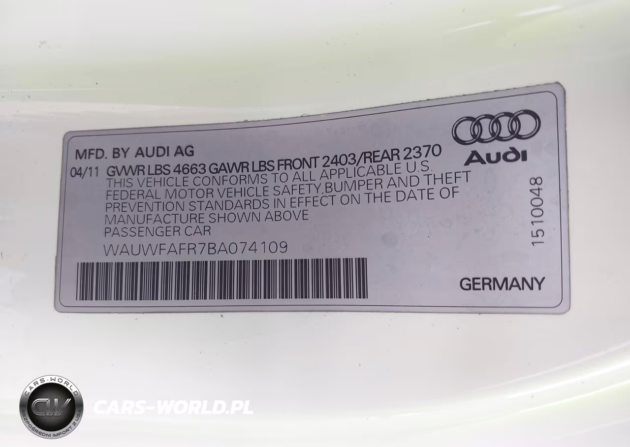 2011 Audi A5 2.0T Premium VIN:WAUWFAFR7BA074109 - 9