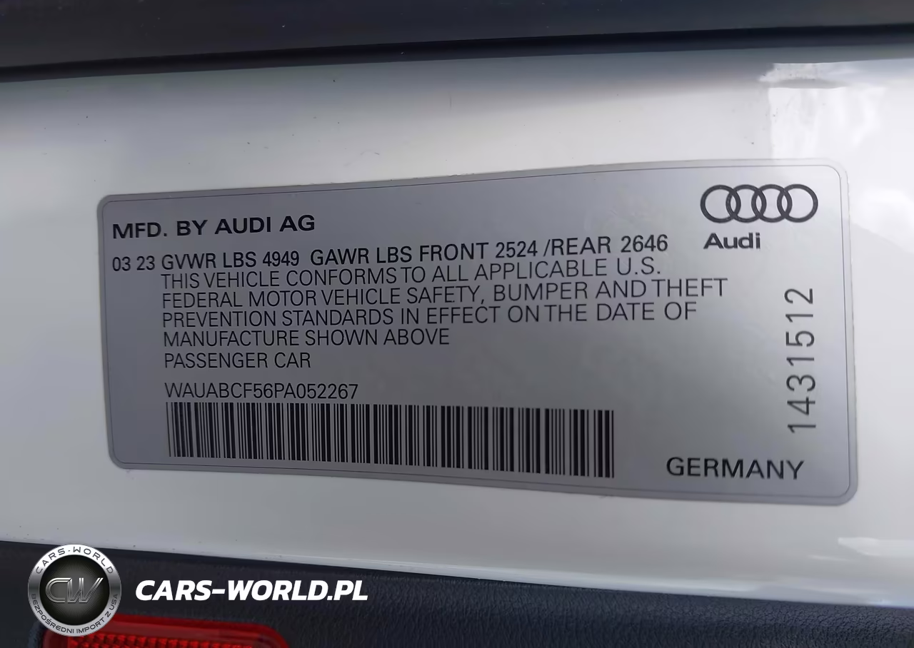 2023 Audi A5 Sportback Premium 40 Tfsi Quattro S Tronic VIN:WAUABCF56PA052267 - 9