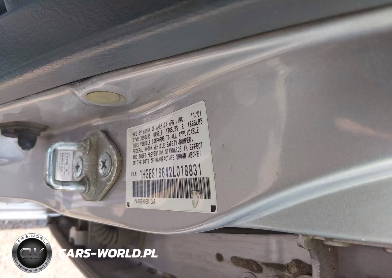 2002 Honda Civic Lx VIN:1HGES16642L018831 - 9