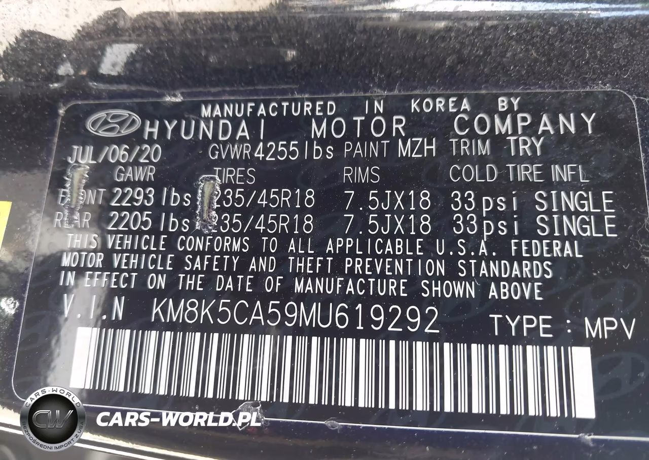 2021 Hyundai Kona Ultimate VIN:KM8K5CA59MU619292 - 9