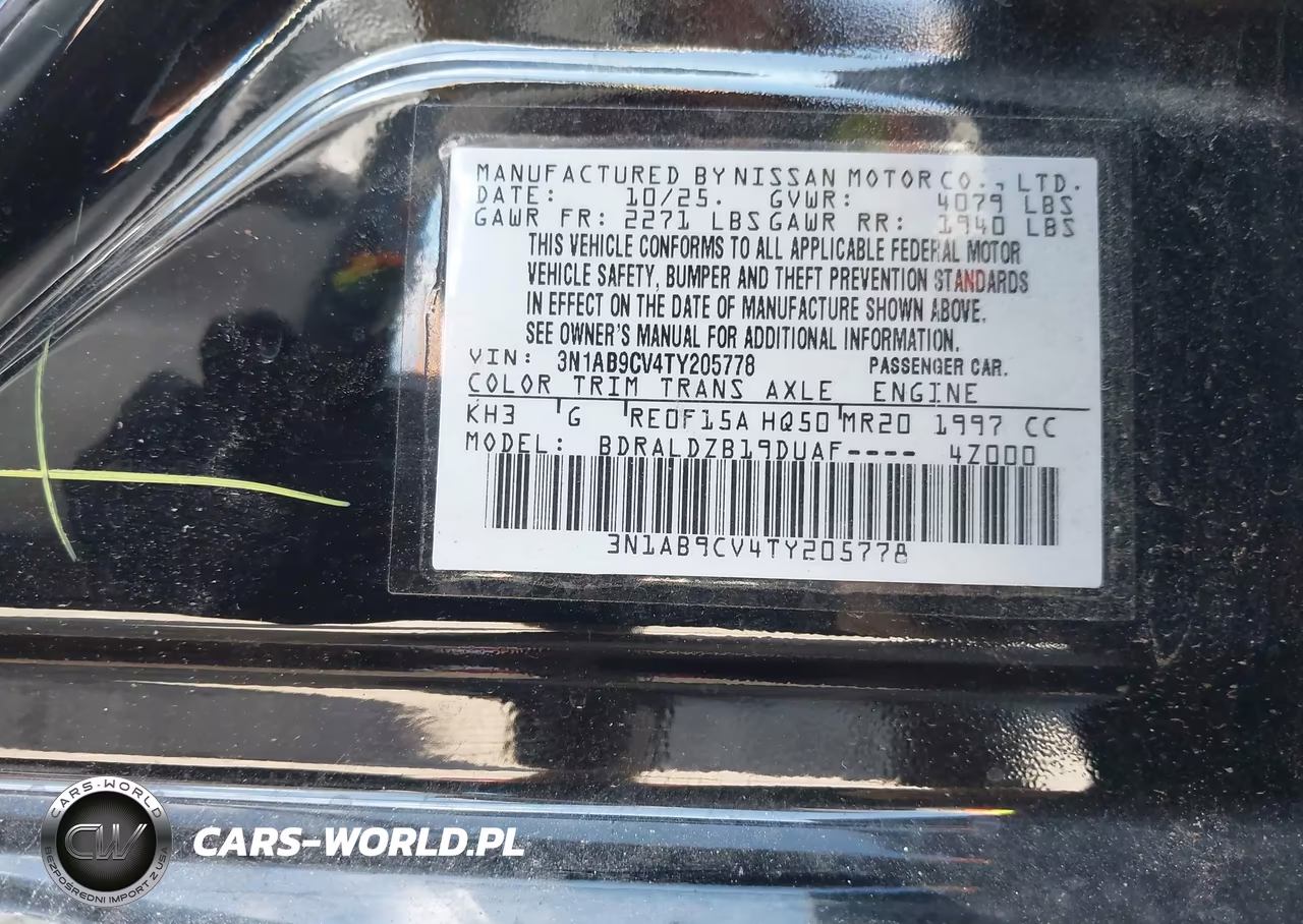2026 Nissan Sentra Sv VIN:3N1AB9CV4TY205778 - 9