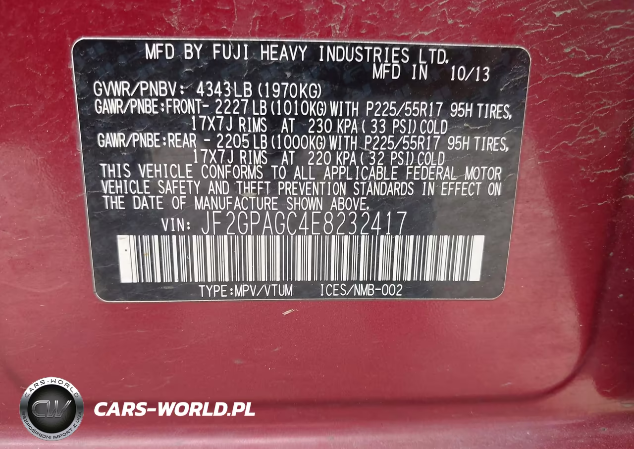 2014 Subaru Xv Crosstrek 2.0I Limited VIN:JF2GPAGC4E8232417 - 9