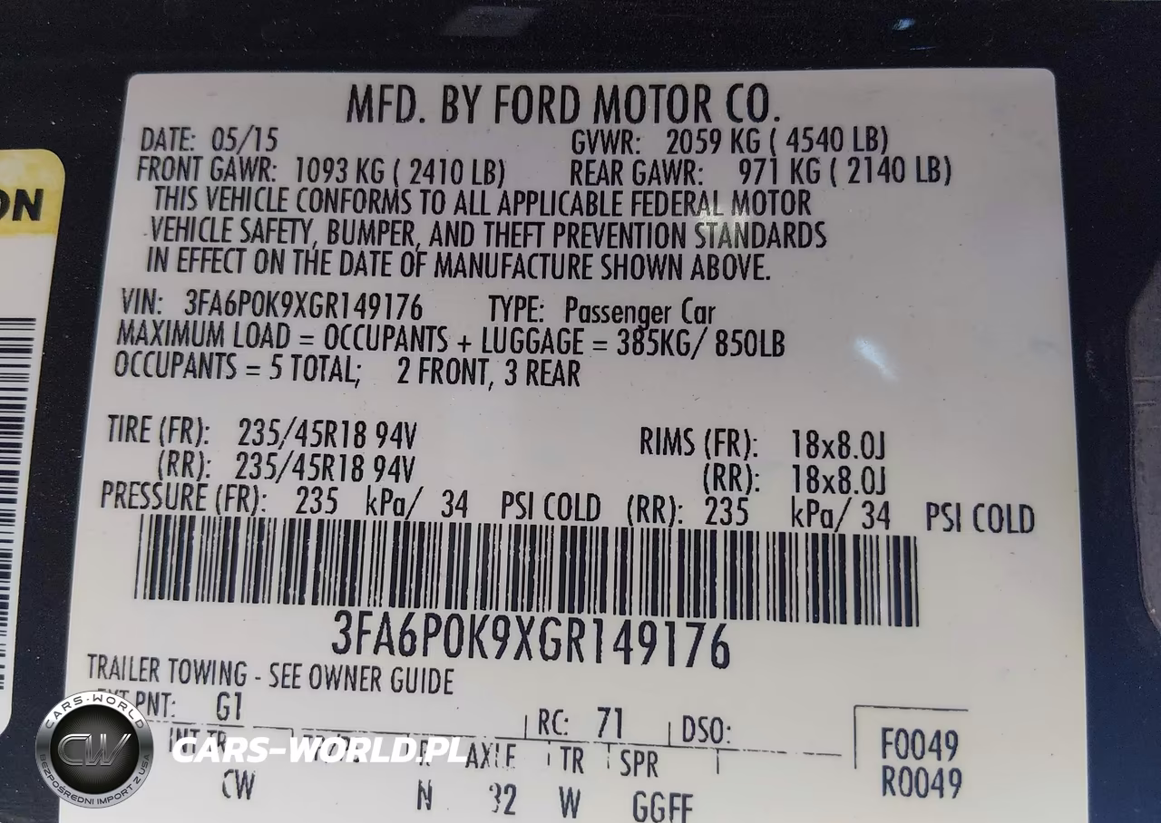2016 Ford Fusion Titanium VIN:3FA6P0K9XGR149176 - 9
