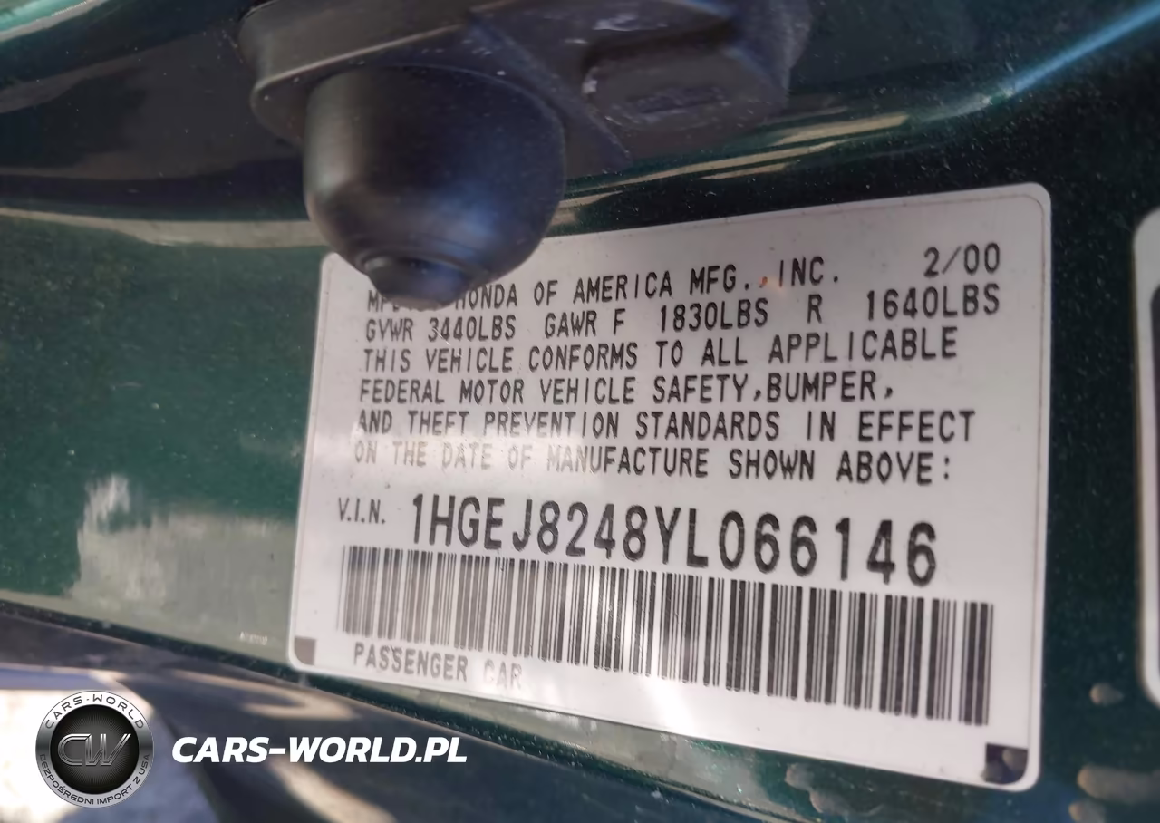 2000 Honda Civic Ex VIN:1HGEJ8248YL066146 - 9