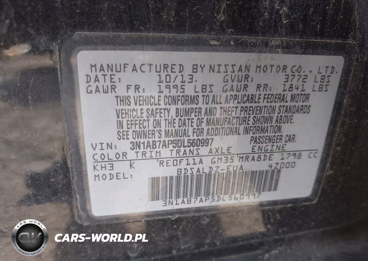 2013 Nissan Sentra Sv VIN:3N1AB7AP5DL560997 - 9