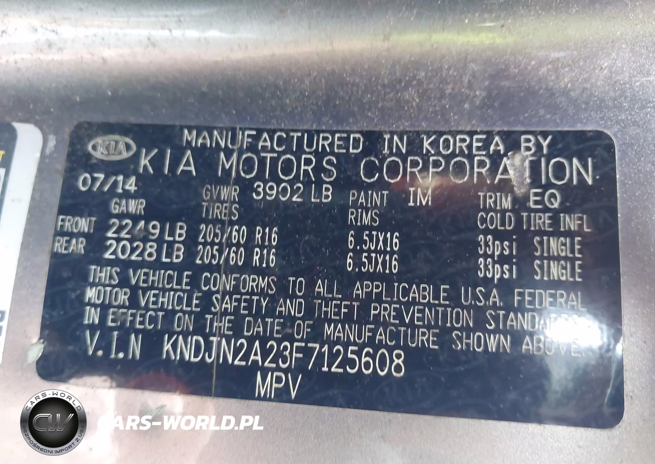 2015 Kia Soul VIN:KNDJN2A23F7125608 - 9