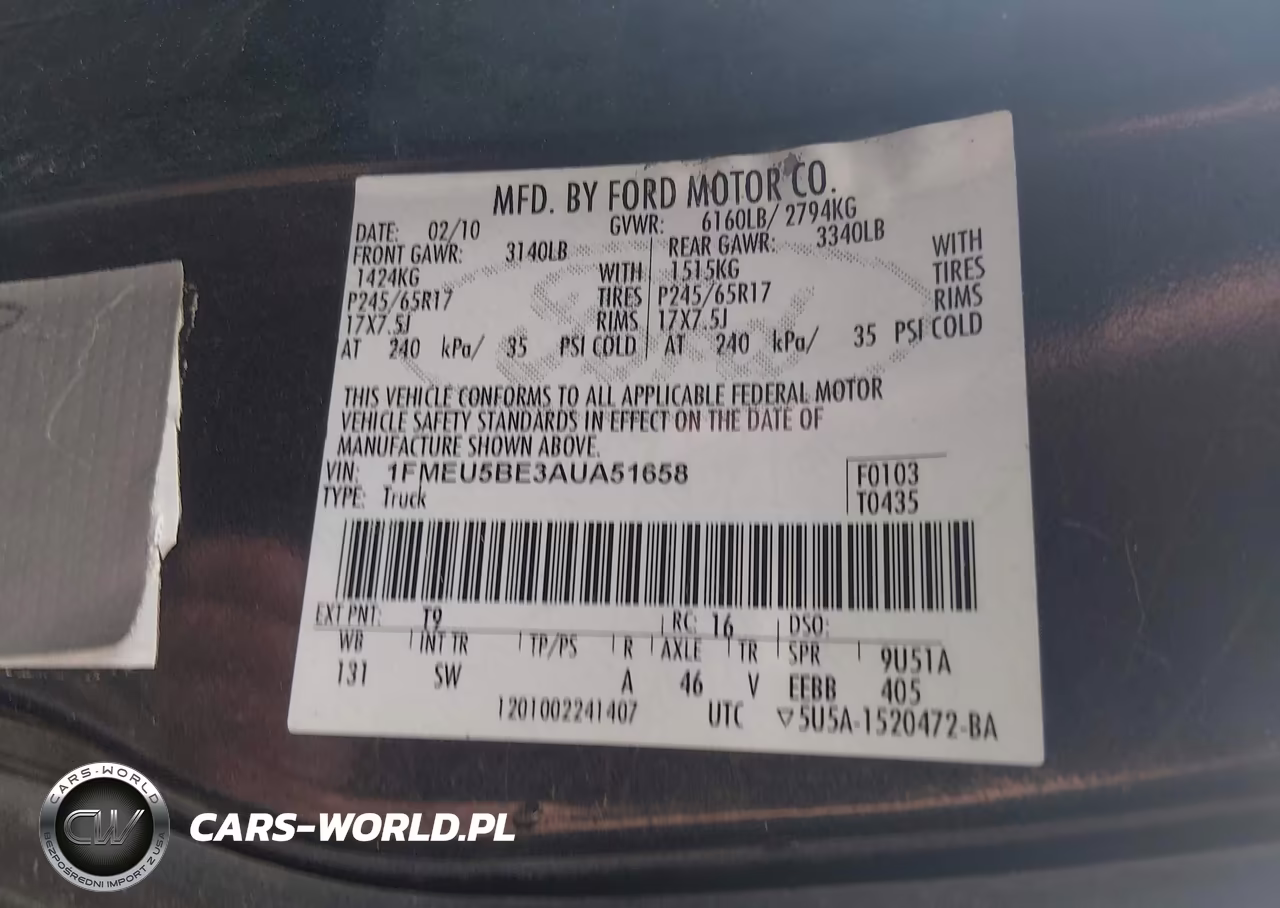 2010 Ford Explorer Sport Trac Xlt VIN:1FMEU5BE3AUA51658 - 9
