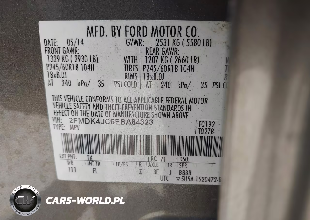 2014 Ford Edge Sel VIN:2FMDK4JC6EBA84323 - 9