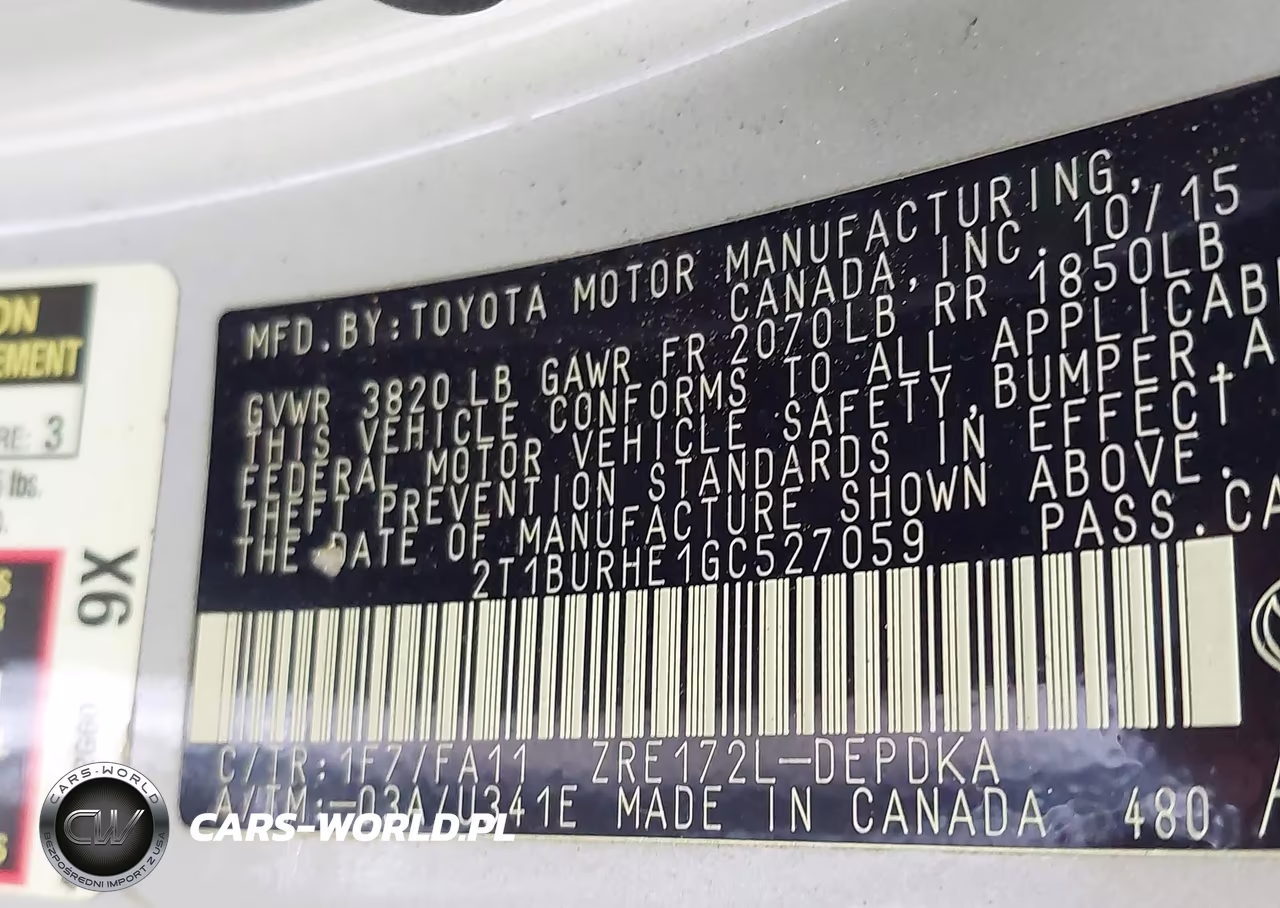2016 Toyota Corolla L VIN:2T1BURHE1GC527059 - 9