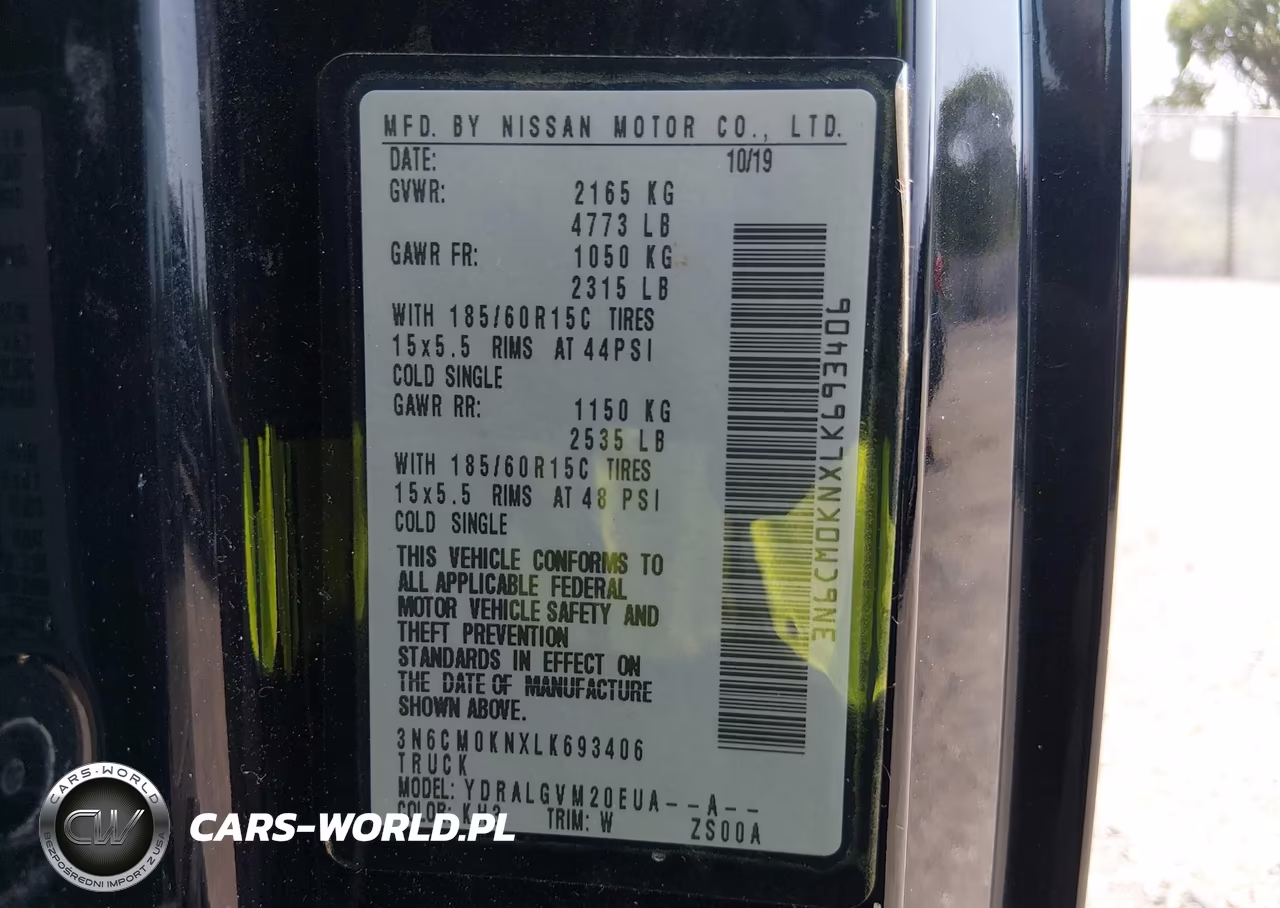 2020 Nissan Nv200 Cargo Sv Xtronic Cvt VIN:3N6CM0KNXLK693406 - 9