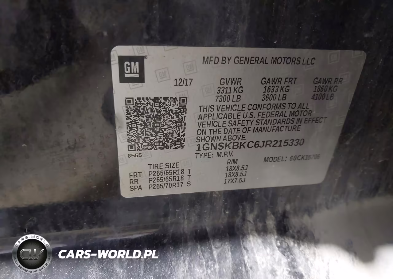 2018 Chevrolet Tahoe Lt VIN:1GNSKBKC6JR215330 - 9