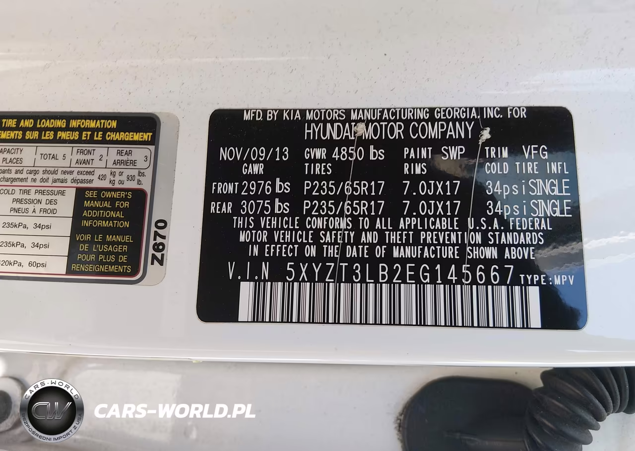 2014 Hyundai Santa Fe Sport 2.4L VIN:5XYZT3LB2EG145667 - 9