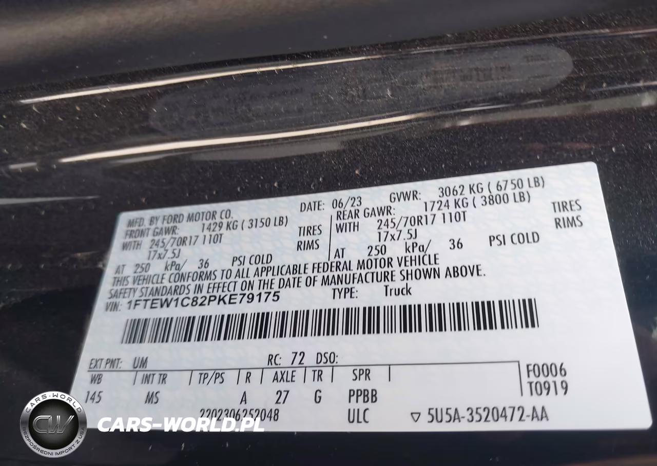 2023 Ford F150 Supercrew VIN:1FTEW1C82PKE79175 - 9