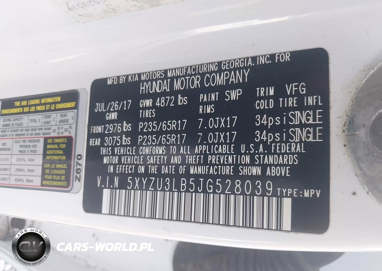 2018 Hyundai Santa Fe Sport 2.4L VIN:5XYZU3LB5JG528039 - 9