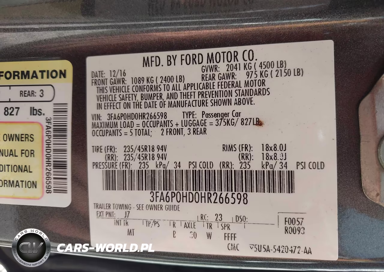 2017 Ford Fusion Se VIN:3FA6P0HD0HR266598 - 9