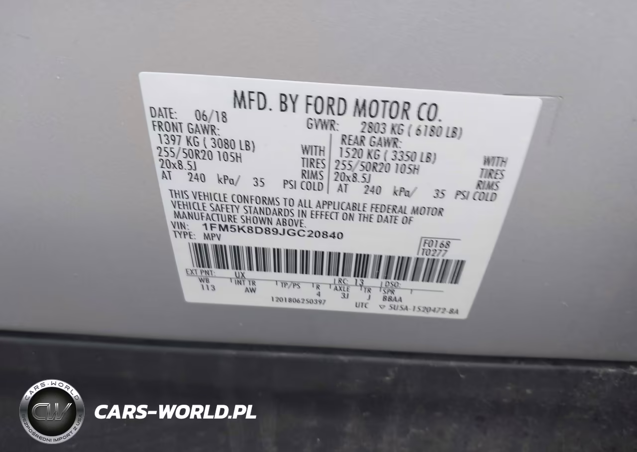 2018 Ford Explorer Xlt VIN:1FM5K8D89JGC20840 - 9