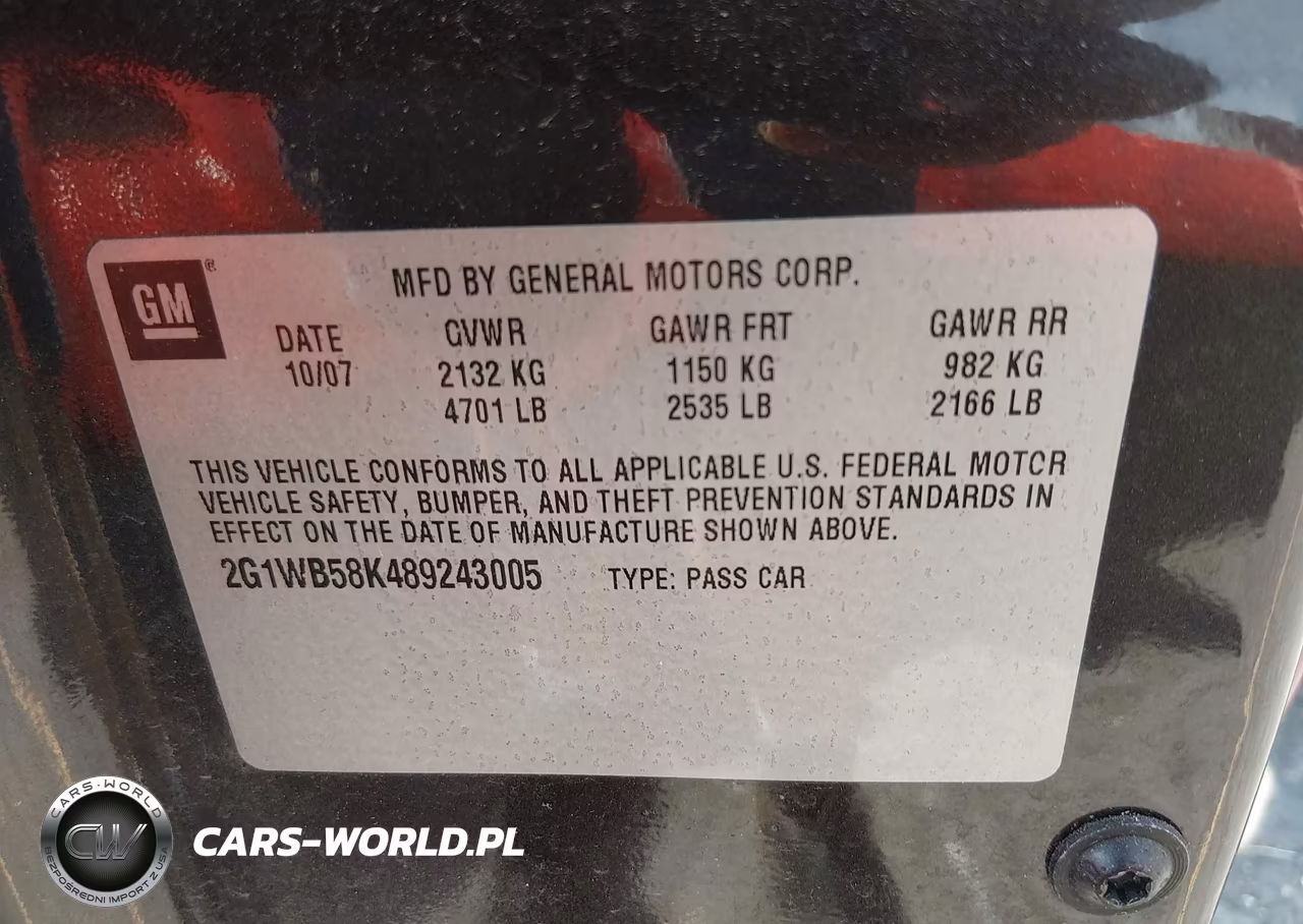 2008 Chevrolet Impala Ls VIN:2G1WB58K489243005 - 9
