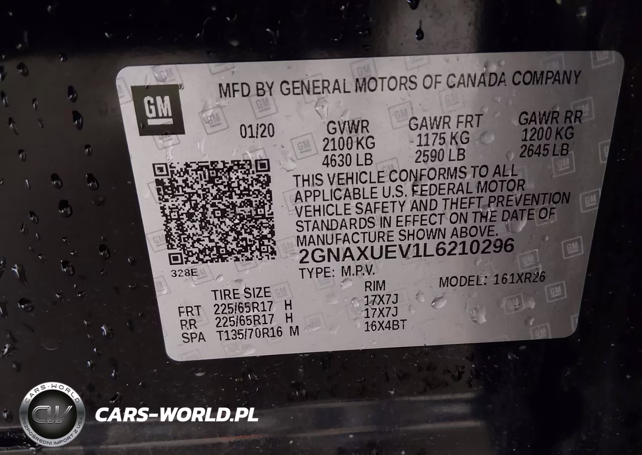 2020 Chevrolet Equinox Awd Lt 1.5L Turbo VIN:2GNAXUEV1L6210296 - 9