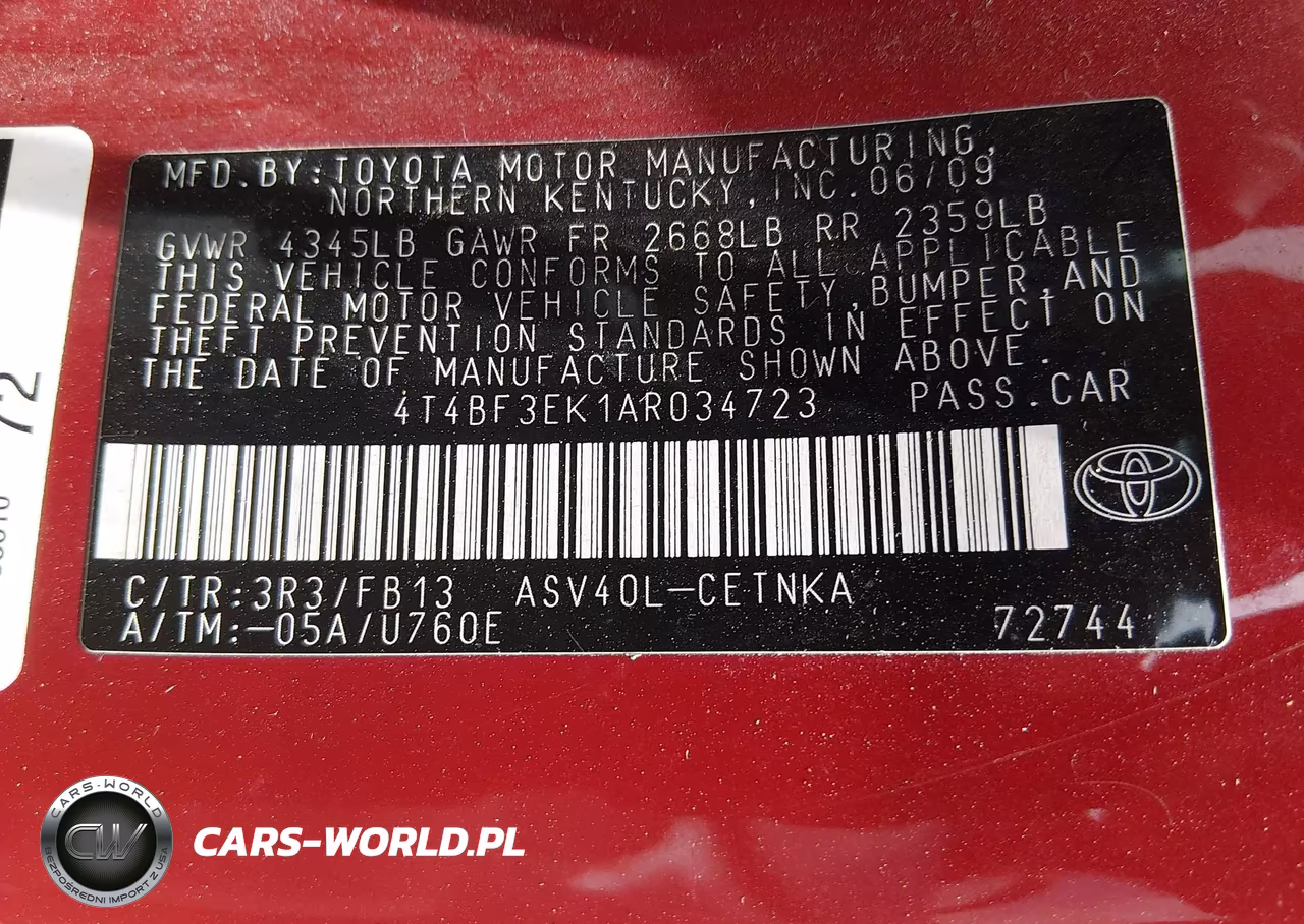 2010 Toyota Camry Se-Le-Xle VIN:4T4BF3EK1AR034723 - 9