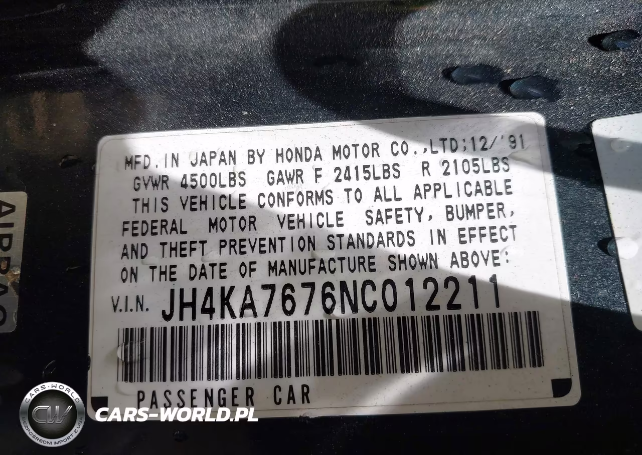 1992 Acura Legend Ls VIN:JH4KA7676NC012211 - 9