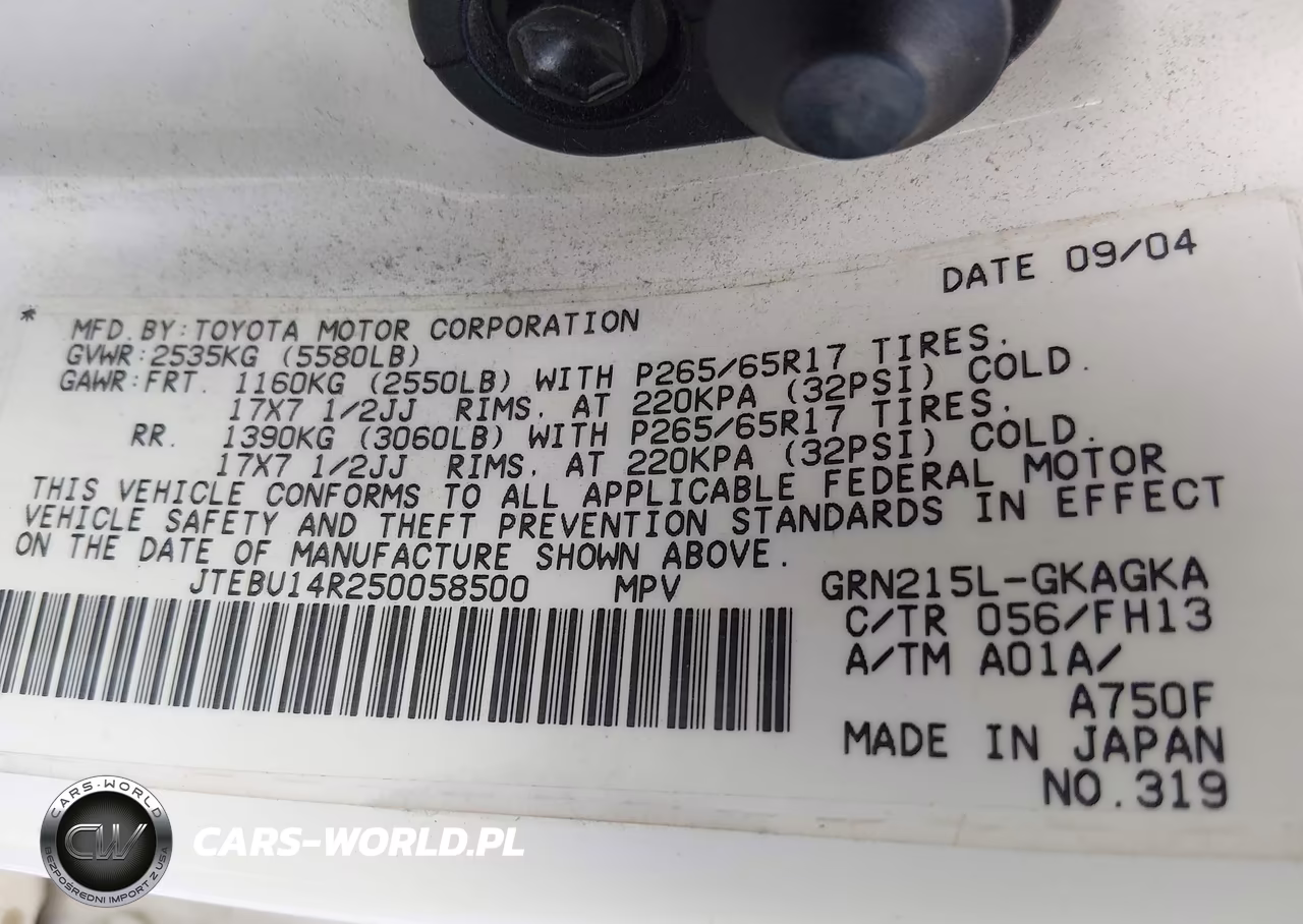 2005 Toyota 4Runner Sr5 Sport V6 VIN:JTEBU14R250058500 - 9