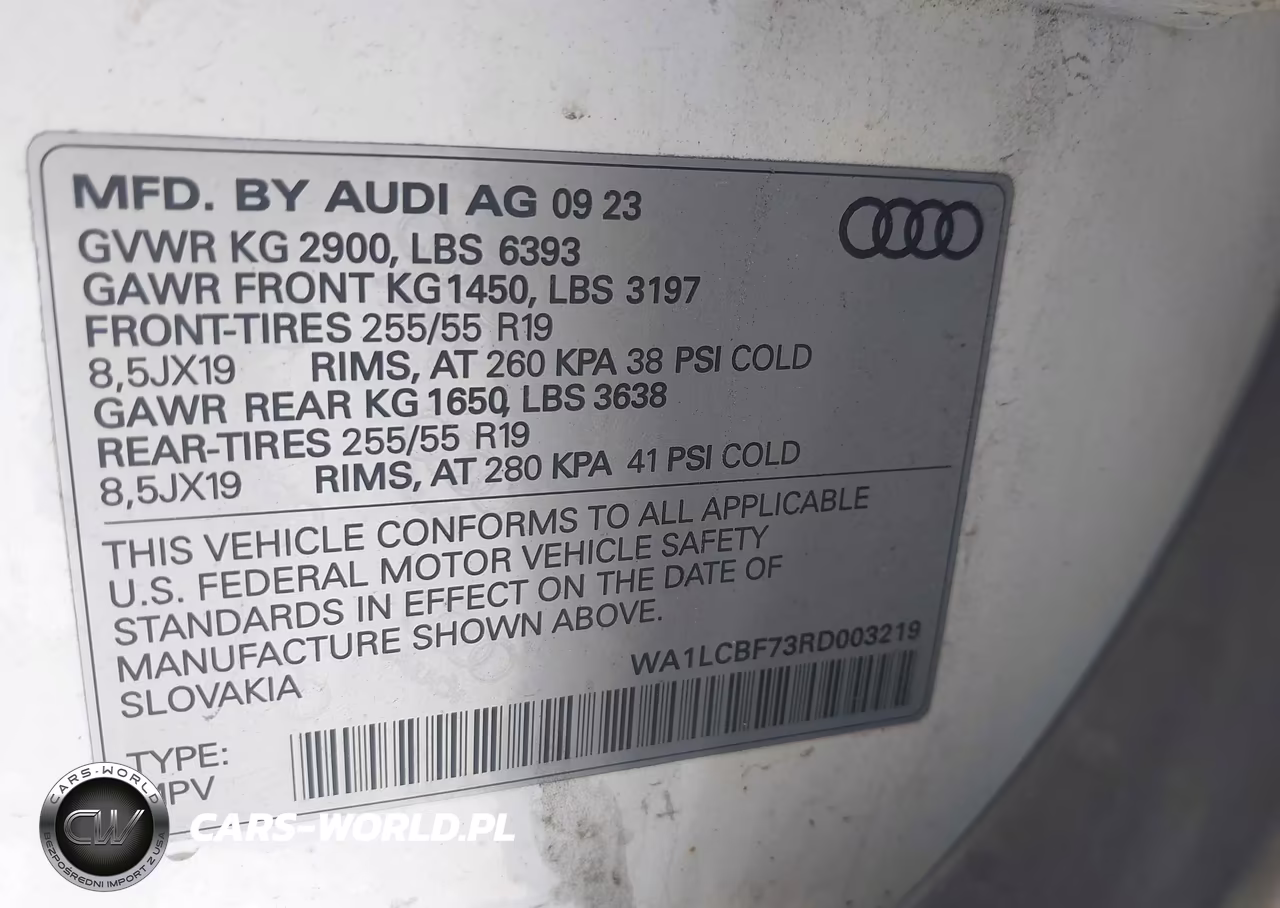 2024 Audi Q7 Premium Plus 45 Tfsi Quattro Tiptronic VIN:WA1LCBF73RD003219 - 9