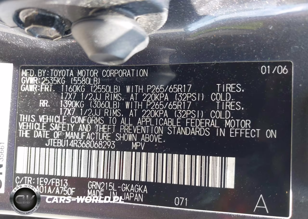 2006 Toyota 4Runner Sr5 Sport V6 VIN:JTEBU14R368068293 - 9