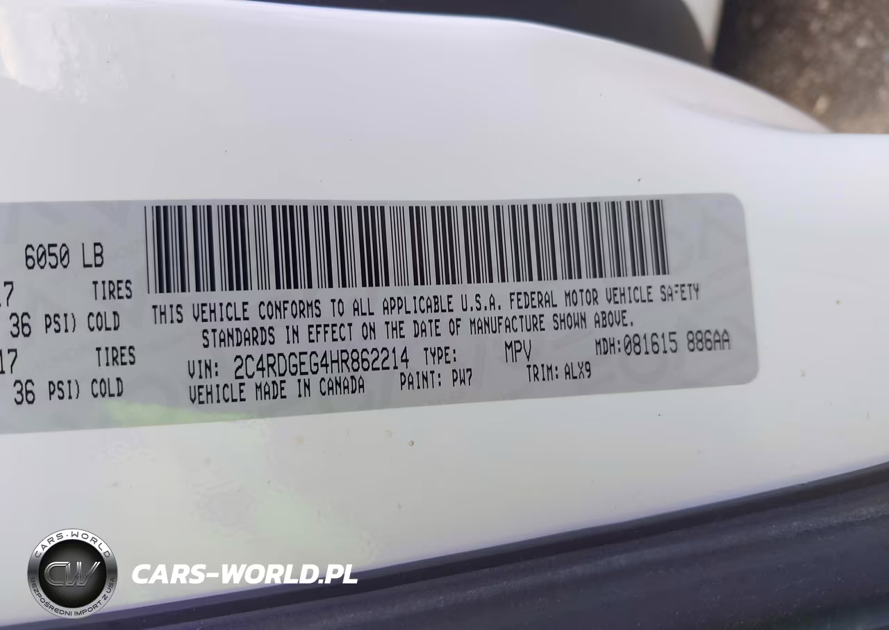 2017 Dodge Grand Caravan Gt VIN:2C4RDGEG4HR862214 - 9