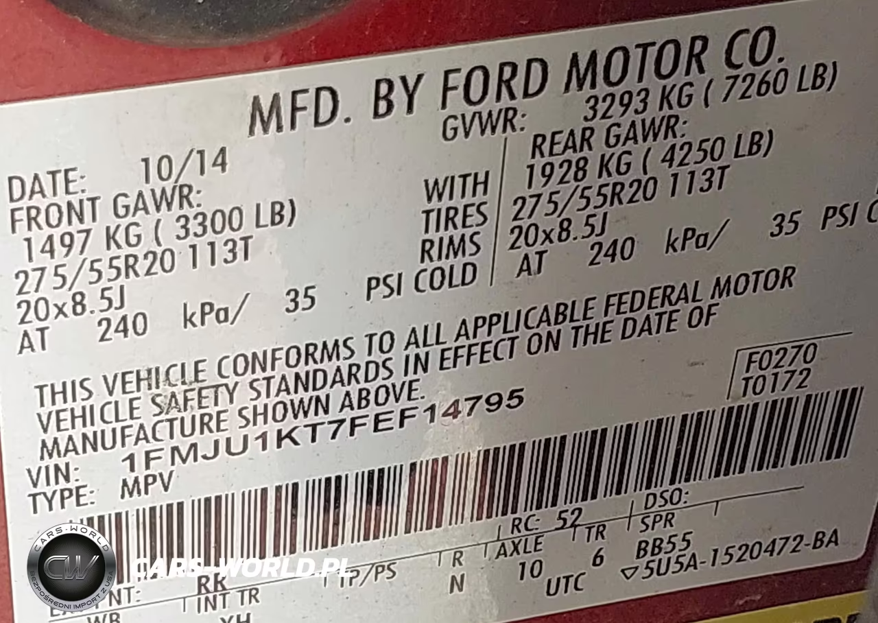 2015 Ford Expedition Limited VIN:1FMJU1KT7FEF14795 - 9
