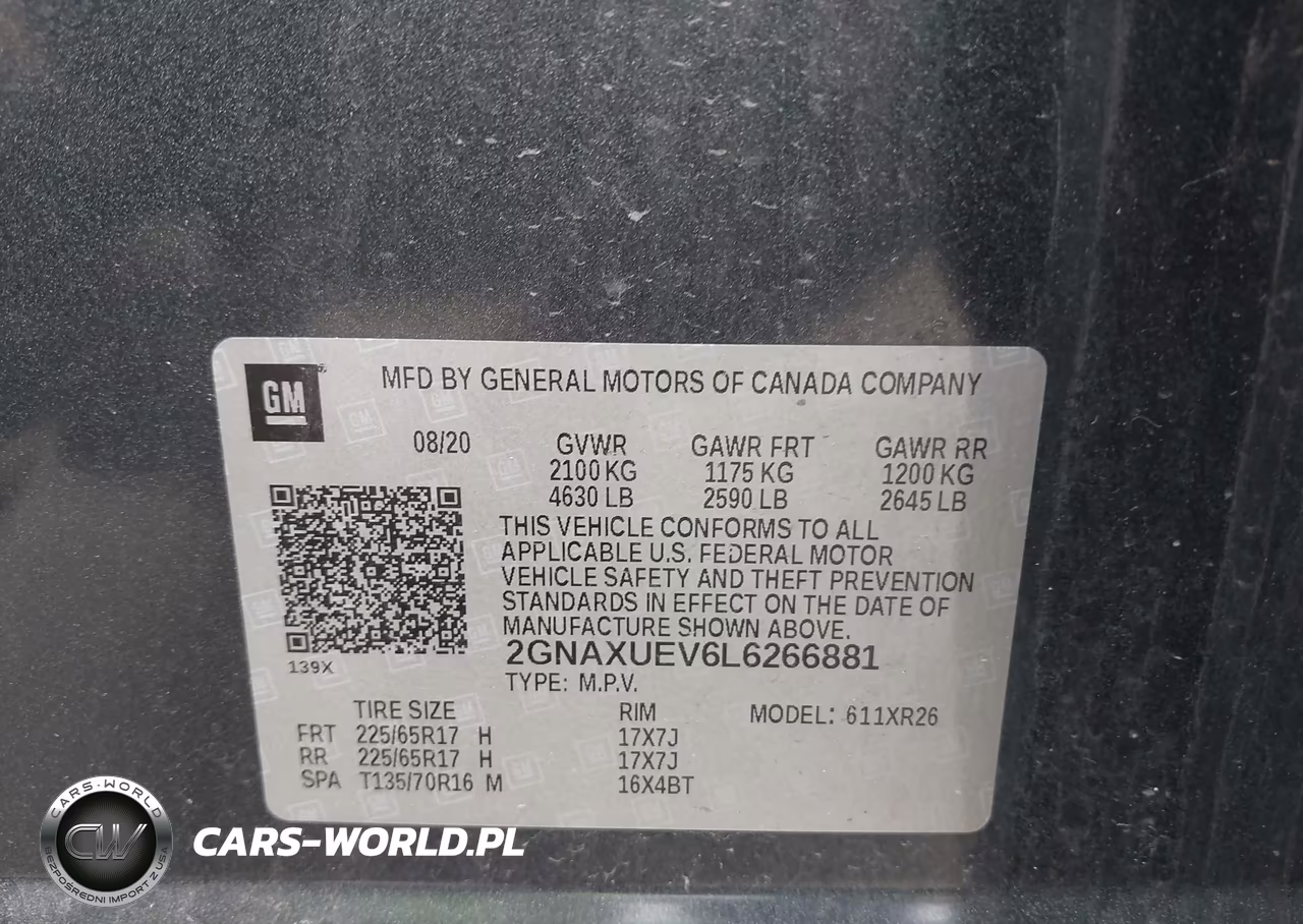 2020 Chevrolet Equinox Awd Lt 1.5L Turbo VIN:2GNAXUEV6L6266881 - 9