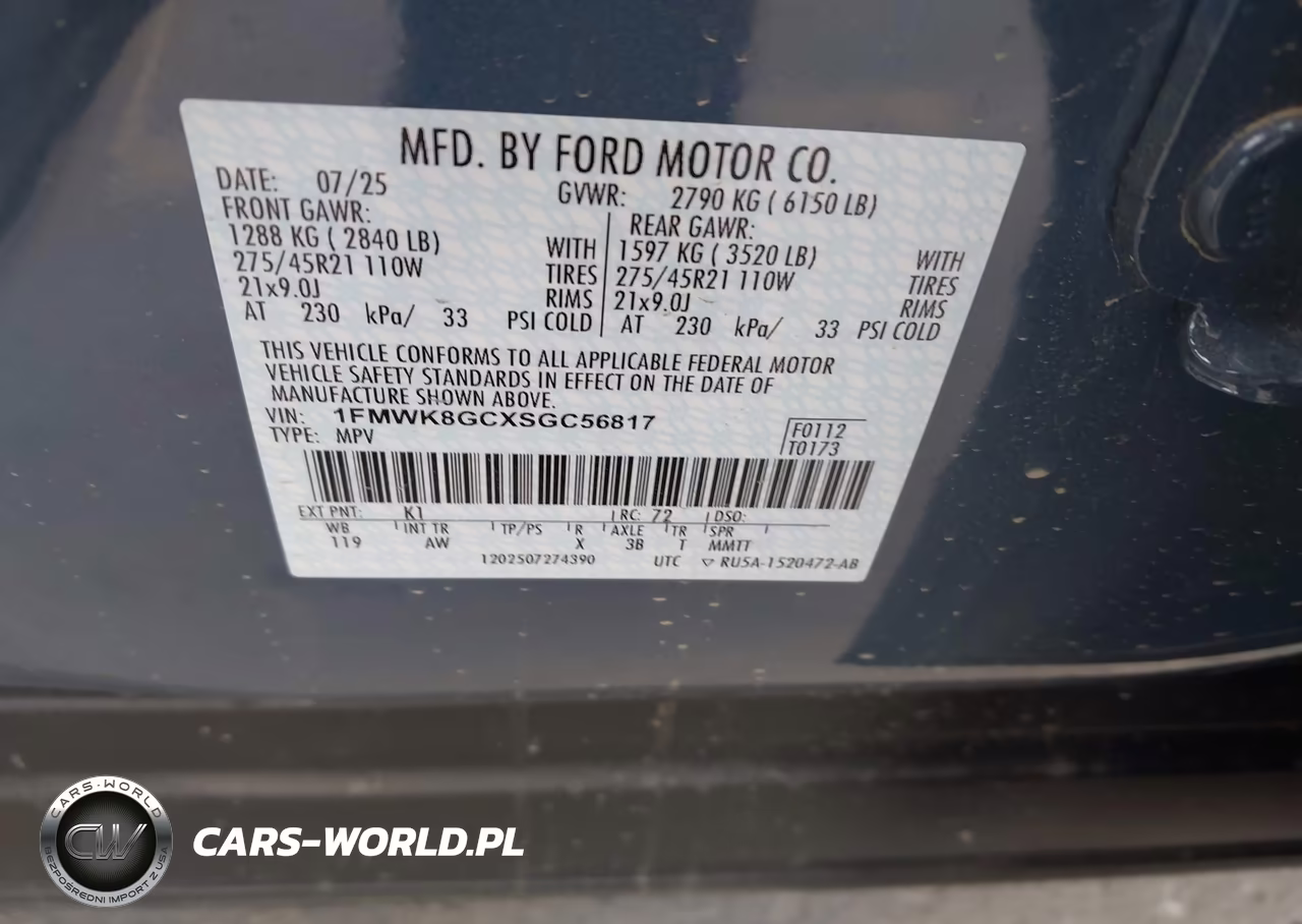 2025 Ford Explorer St VIN:1FMWK8GCXSGC56817 - 9