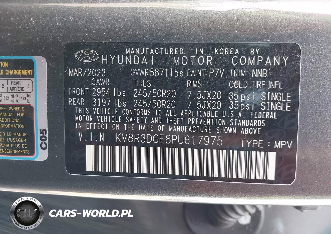2023 Hyundai Palisade Xrt VIN:KM8R3DGE8PU617975 - 9