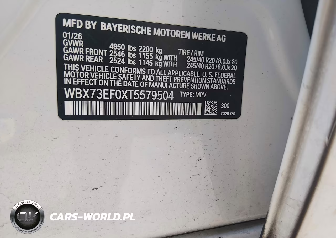 2026 BMW X1 xDrive28I VIN:WBX73EF0XT5579504 - 9