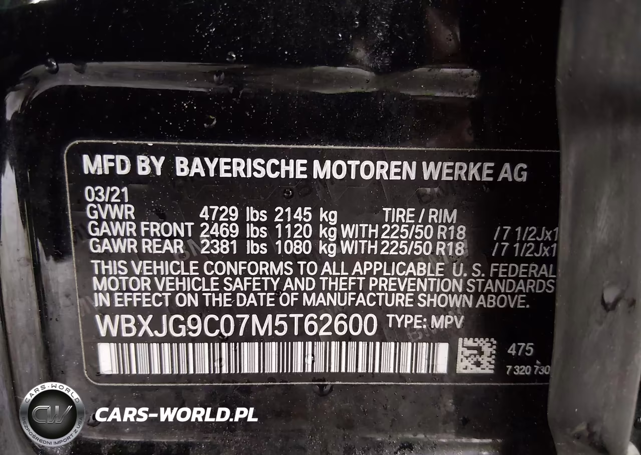 2021 BMW X1 xDrive28I VIN:WBXJG9C07M5T62600 - 9