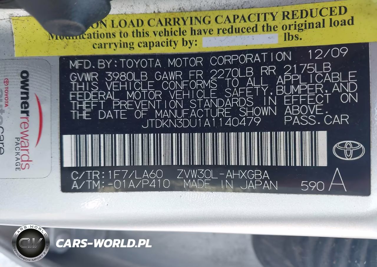 2010 Toyota Prius Iv VIN:JTDKN3DU1A1140479 - 9