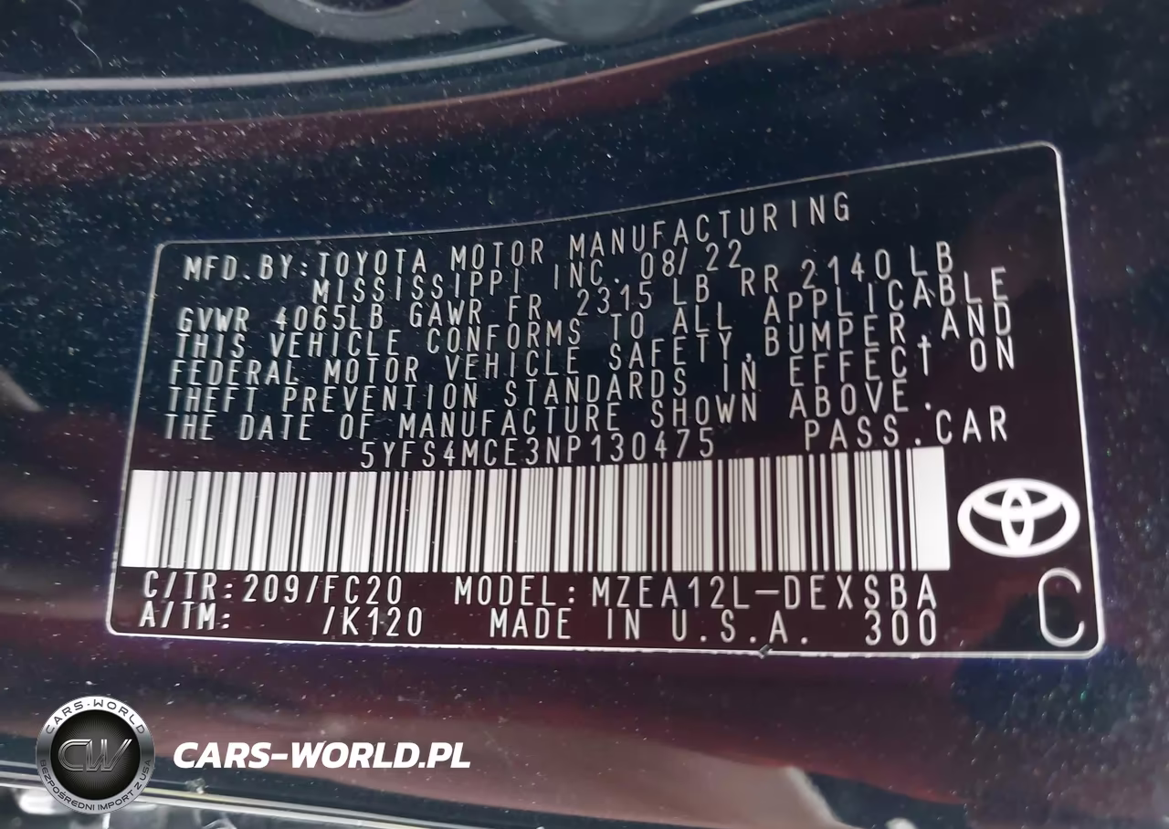 2022 Toyota Corolla Se VIN:5YFS4MCE3NP130475 - 9