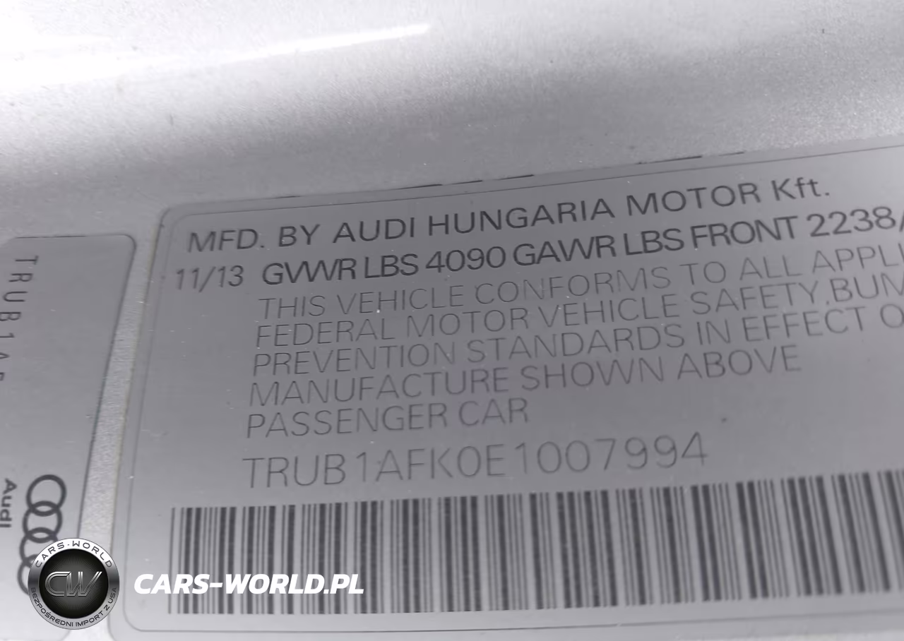2014 Audi Tts 2.0T VIN:TRUB1AFK0E1007994 - 9
