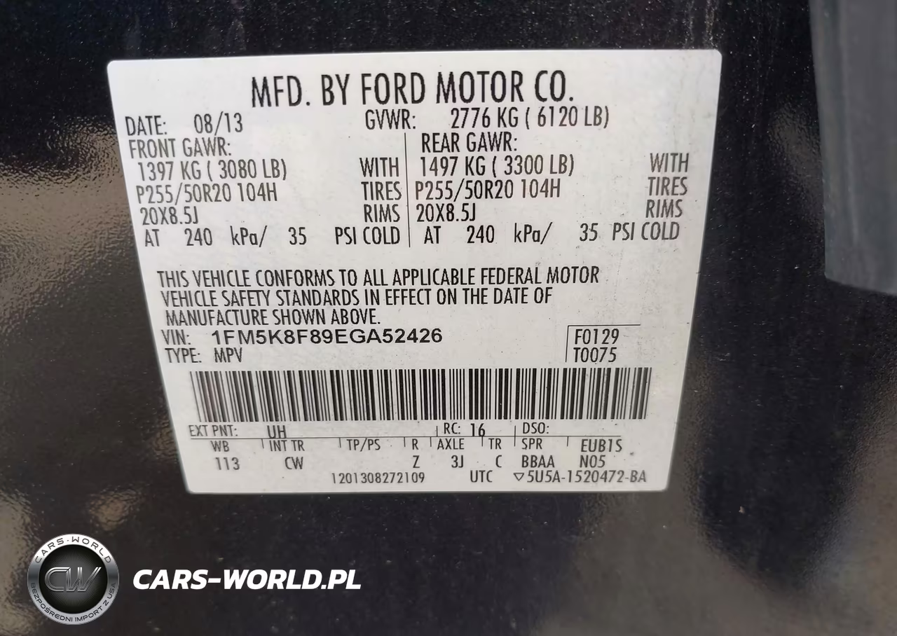 2014 Ford Explorer Limited VIN:1FM5K8F89EGA52426 - 9