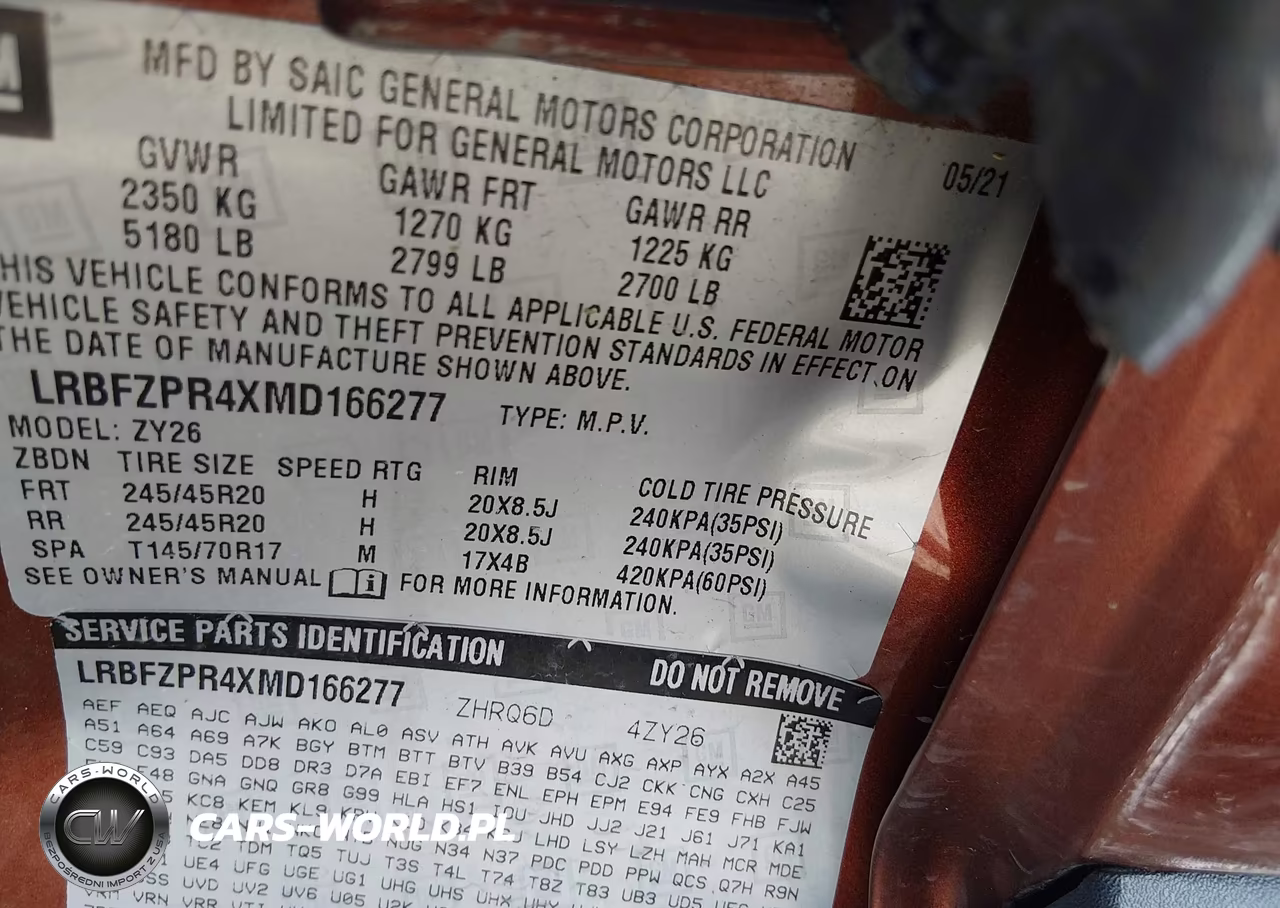 2021 Buick Envision Awd Essence VIN:LRBFZPR4XMD166277 - 9