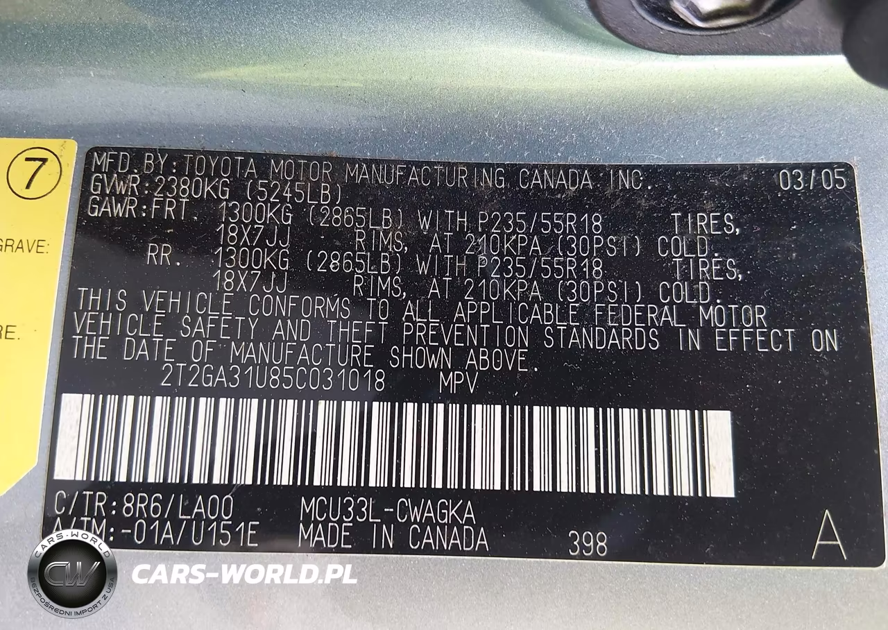 2005 Lexus Rx 330 VIN:2T2GA31U85C031018 - 9