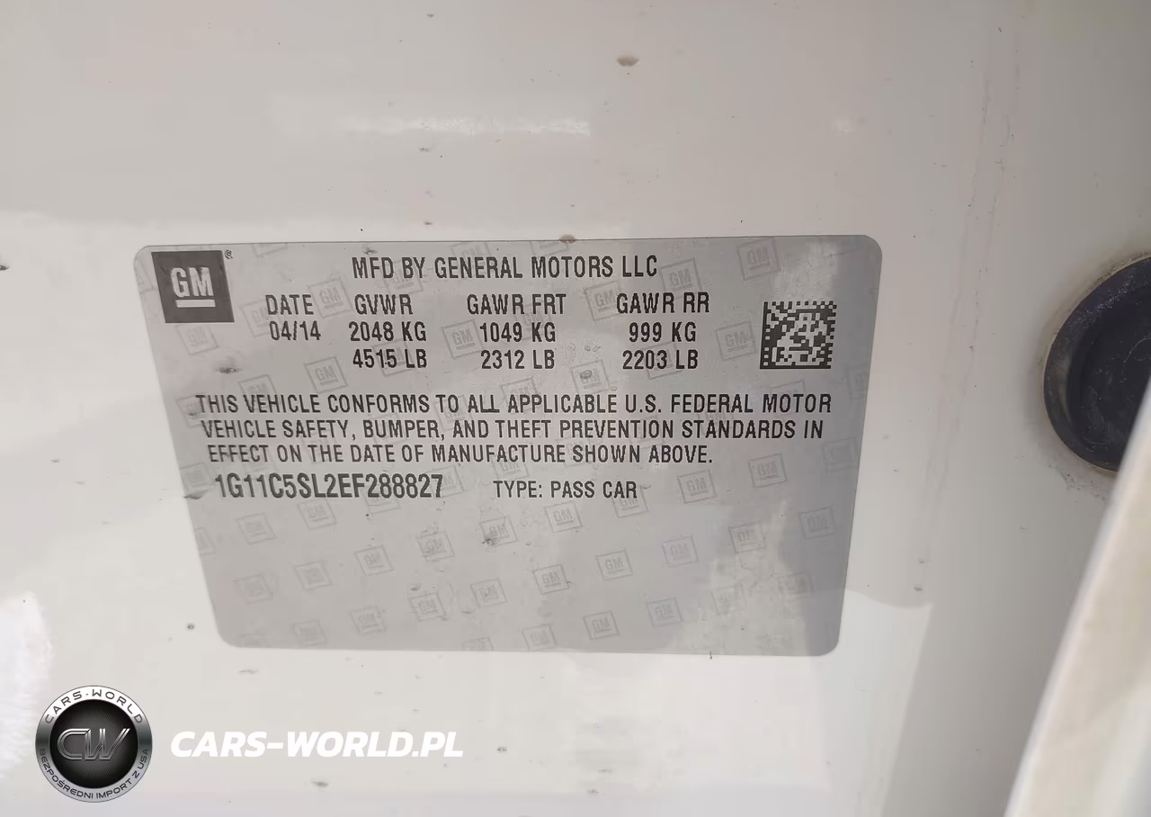 2014 Chevrolet Malibu 1Lt VIN:1G11C5SL2EF288827 - 9