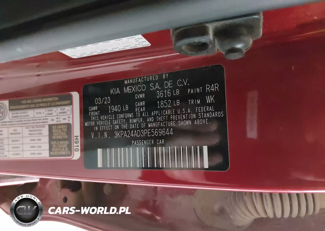 2023 Kia Rio S VIN:3KPA24AD3PE569644 - 9
