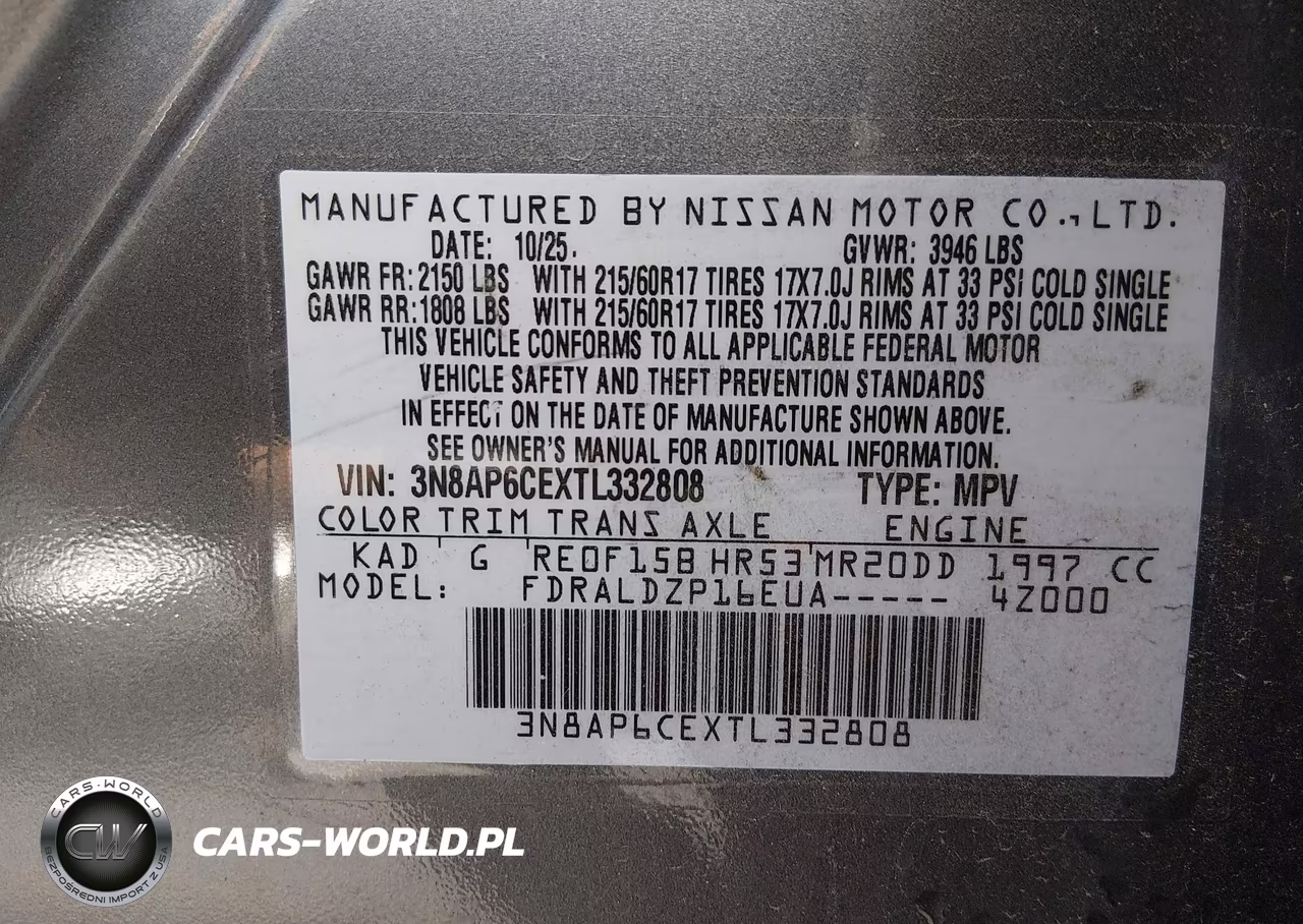 2026 Nissan Kicks Sv VIN:3N8AP6CEXTL332808 - 9