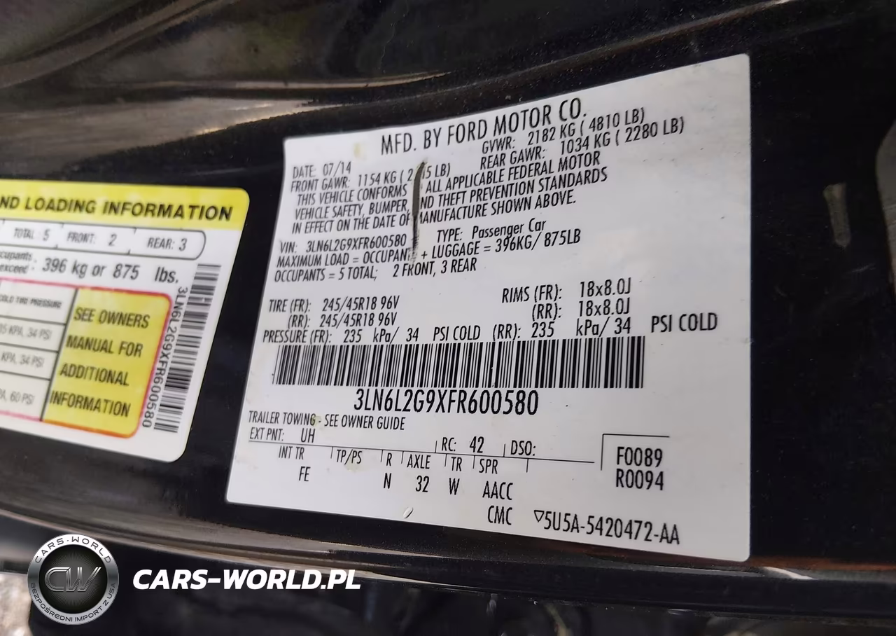 2015 Lincoln Mkz VIN:3LN6L2G9XFR600580 - 9