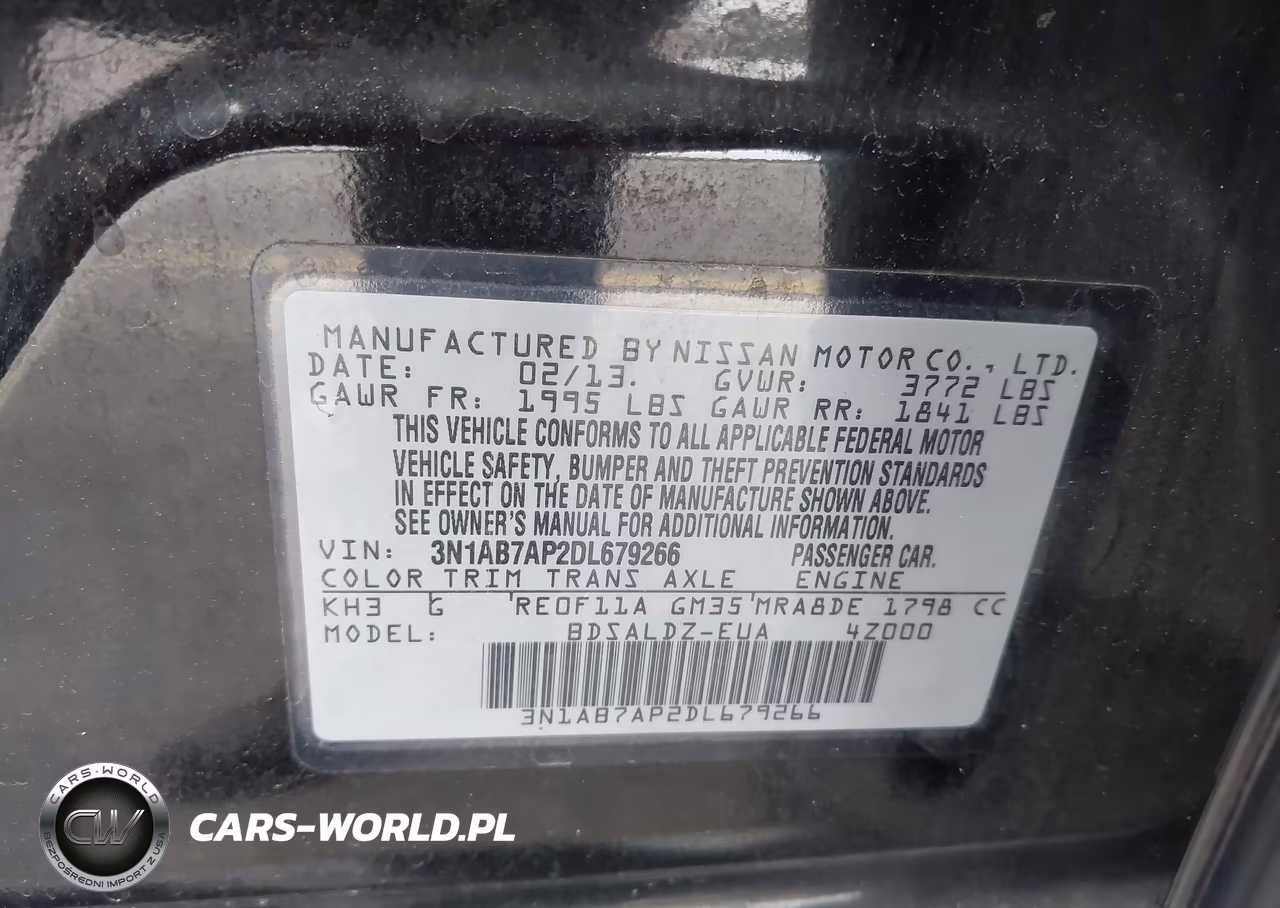 2013 Nissan Sentra Sv VIN:3N1AB7AP2DL679266 - 9