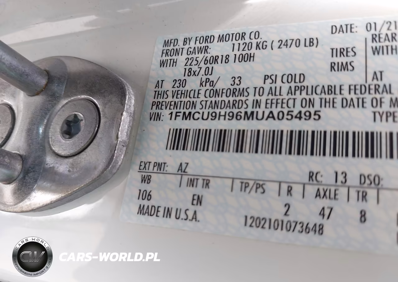 2021 Ford Escape Sel VIN:1FMCU9H96MUA05495 - 9