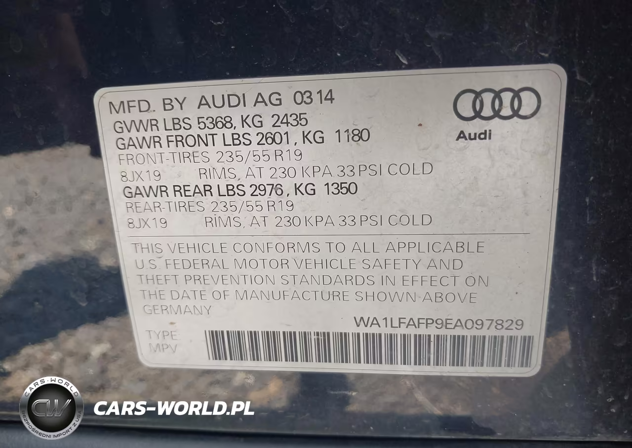 2014 Audi Q5 2.0T Premium VIN:WA1LFAFP9EA097829 - 9