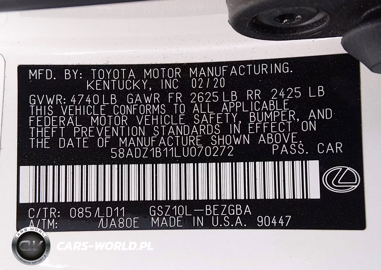 2020 Lexus Es 350 VIN:58ADZ1B11LU070272 - 9