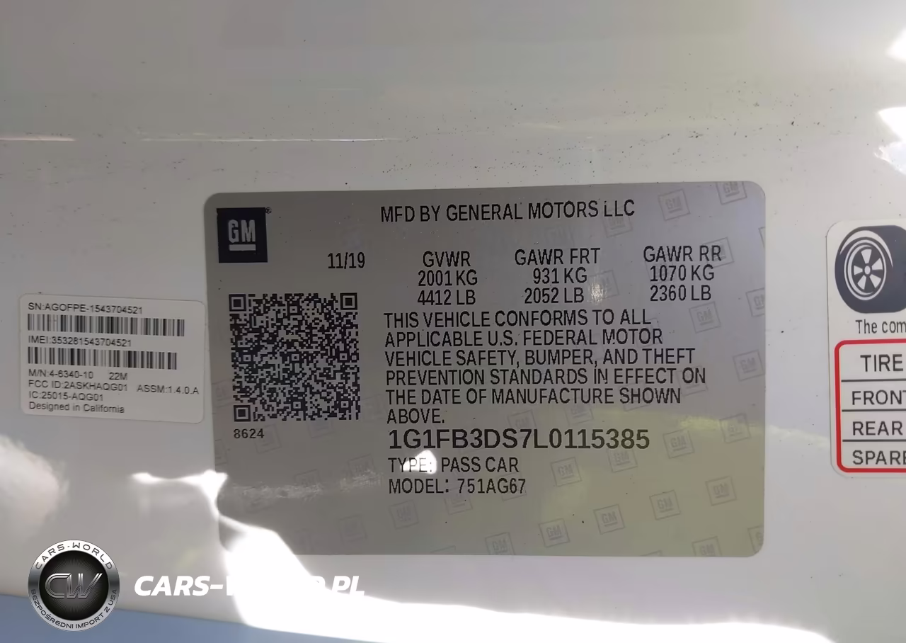 2020 Chevrolet Camaro Rwd 1Lt VIN:1G1FB3DS7L0115385 - 9